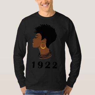 Black Women Messy Bun Sgrho Sigma 1922 Poodle Rho T-Shirt