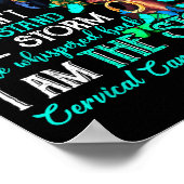 Black Women Motivation Suprt Cervical Cancer Aware Poster (Ecke)