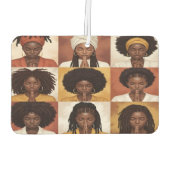 Black Women Praying Air Freshener Autolufterfrischer (Rückseite)