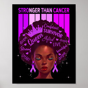 Black Women Queen Stronger als Epilepsy Lila Ri Poster