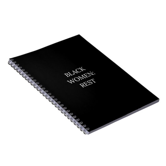 Black Women Rest Notebook Notizblock (Rechte Seite)