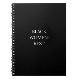 Black Women Rest Notebook Notizblock