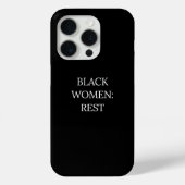 Black Women Rest Phone Case (Rückseite)