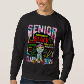 Black Women Senior Class Of 2024 Tie Dye African G Sweatshirt (Vorderseite)