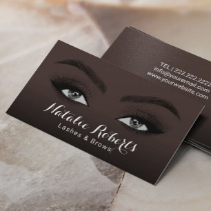 Black Womens Lashes & Brows Beauty Salon Wellness- Visitenkarte