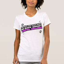 Black Womens Mental Health Awareness Wellness Line T-Shirt