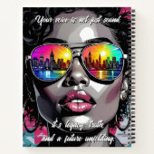 Black Women's Quote | City Skyline in Sunglasses Notizblock (Rückseite)