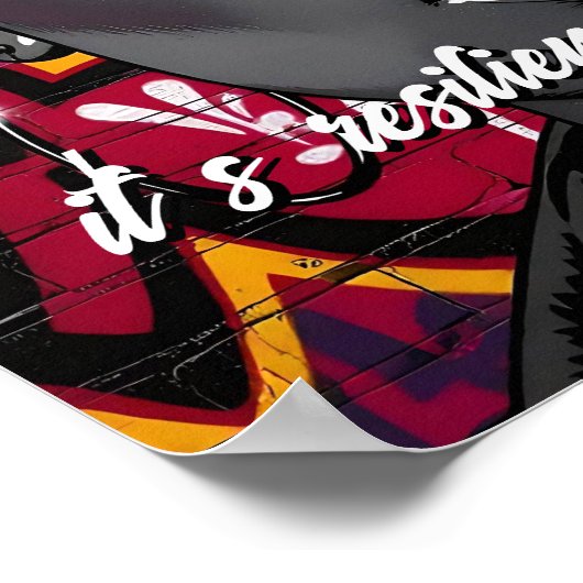 Black Women's Quote | City Skyline in Sunglasses Poster (Ecke)