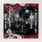 Black Women's Quote | City Skyline in Sunglasses Puzzle (Horizontal)