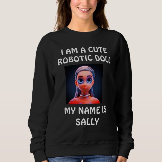 Black Women's Robotic Sweatshirt (Vorderseite)
