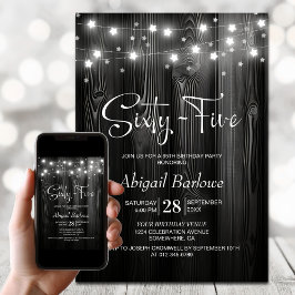 Black Wood 65. Geburtstagsparty Einladung