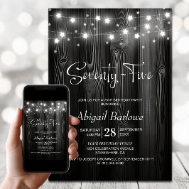 Black Wood 75. Geburtstagsparty Einladung