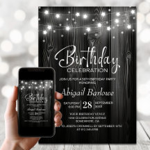 Black Wood Birthday Party