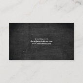 Black Wood Green Typografy Business Card Visitenkarte (Rückseite)