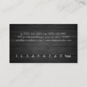 Black Wood Loyalty Coffee Business Card Visitenkarte (Rückseite)