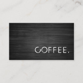 Black Wood Loyalty Coffee Business Card Visitenkarte