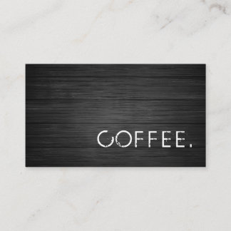 Black Wood Loyalty Coffee Business Card Visitenkarte
