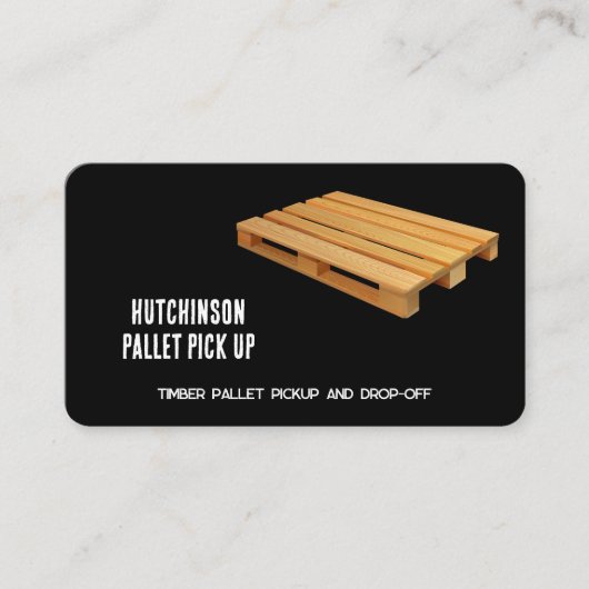 Black Wood Pallet Visitenkarte (Vorderseite)