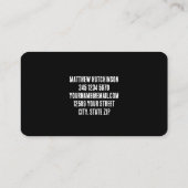 Black Wood Pallet Visitenkarte (Rückseite)