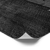 Black Wood String Lights Begrüßungszeichen Poster (Ecke)