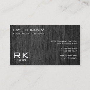 Black Wood Texture Elegante Berufliche Anwältin Visitenkarte