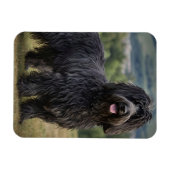Black Wooly Bergamasco Sheepdog, Magnet (Horizontal)