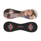 Black World ist das Beste Vater Red Banner Foto Mo Baseball (Paneele)