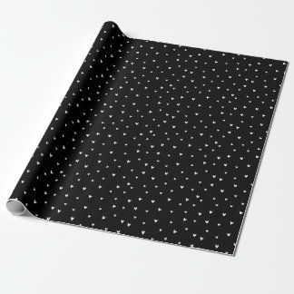 Black Wrapping Paper mit Herz Geschenkpapier