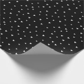 Black Wrapping Paper mit Herz Geschenkpapier (Ecke)