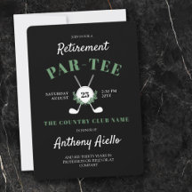 Black Wreath Golf Themed Retirement Party
