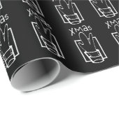 Black Xmas Geschenkpapier (Rolleneckpunkt)