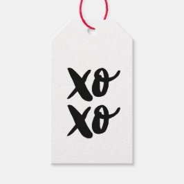 Black XO XO. Valentinstag. Hugs und Küsse Geschenkanhänger