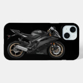 Black Yamaha Yzf - R6 Motorrad Case-Mate iPhone Hülle (Rückseite (Horizontal))