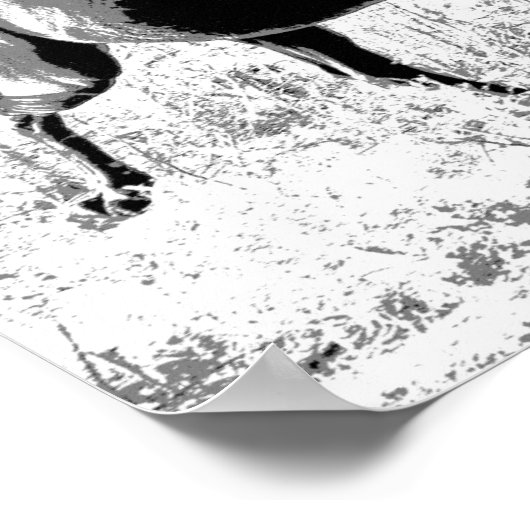 Black Yearling Horse Poster (Ecke)