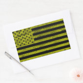 Black & Yellow American USA Flag Grunge Stickers (Umschlag)