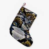 Black, yellow, and gray python kleiner weihnachtsstrumpf (Vorderansicht (hängend))
