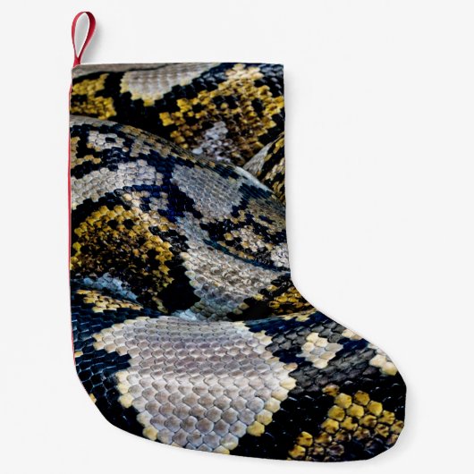 Black, yellow, and gray python kleiner weihnachtsstrumpf (Vorderseite)