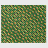 Black Yellow And Green Star Pattern Geschenkpapier (Flach)