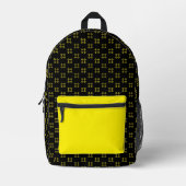 Black & Yellow Bedruckter Rucksack (Vorderseite)