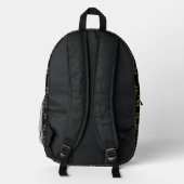 Black & Yellow Bedruckter Rucksack (Rückseite)
