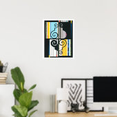 Black Yellow Blue HAVANA Night Collage Poster (Heimbüro)