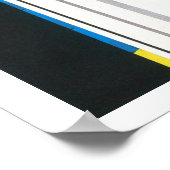 Black Yellow Blue HAVANA Night Collage Poster (Ecke)