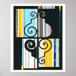 Black Yellow Blue HAVANA Night Collage Poster