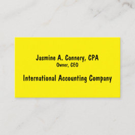 Black Yellow Business Card Visitenkarte