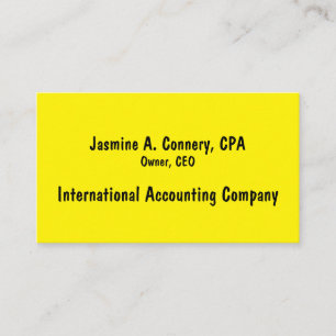 Black Yellow Business Card Visitenkarte