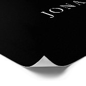 Black Yellow Calligraphy Probe Dinner Poster (Ecke)