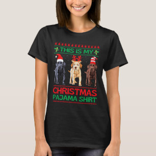Black Yellow Chocolate Labrador Weihnachten Labrad T-Shirt