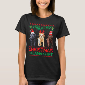 Black Yellow Chocolate Labrador Weihnachten Labrad T-Shirt
