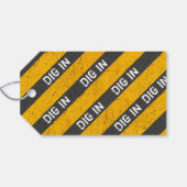 Black & Yellow Construction Vehicle| 2. Geburtstag Geschenkanhänger (Rückseite Horizontal)