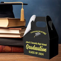 Black Yellow Custom 2024 Graduation Party